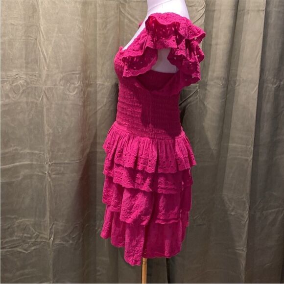 House of Harlow Elegant Pink cotton Ruffled skirt set ( 2 pc) - Picture 4 of 8